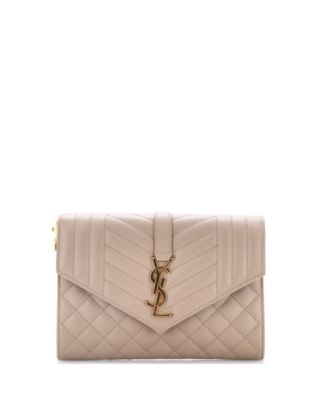 Classic Monogram Envelope Wristlet Clutch Mixed Matelasse Leather