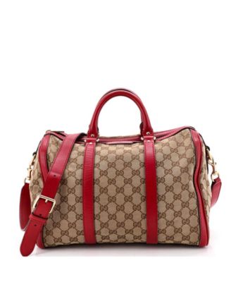 Medium Convertible Joy Boston Bag GG Canvas with Leather