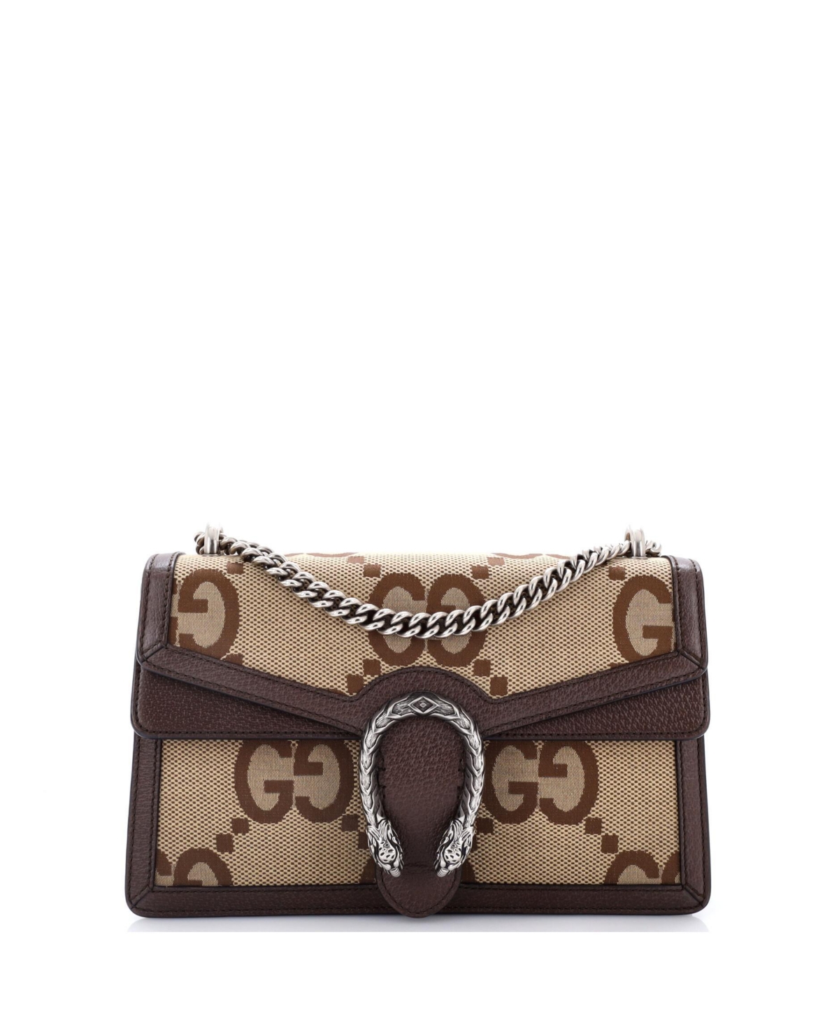 Pre-Owned Gucci Small Dionysus Bag Jumbo Gg Canvas - Brown