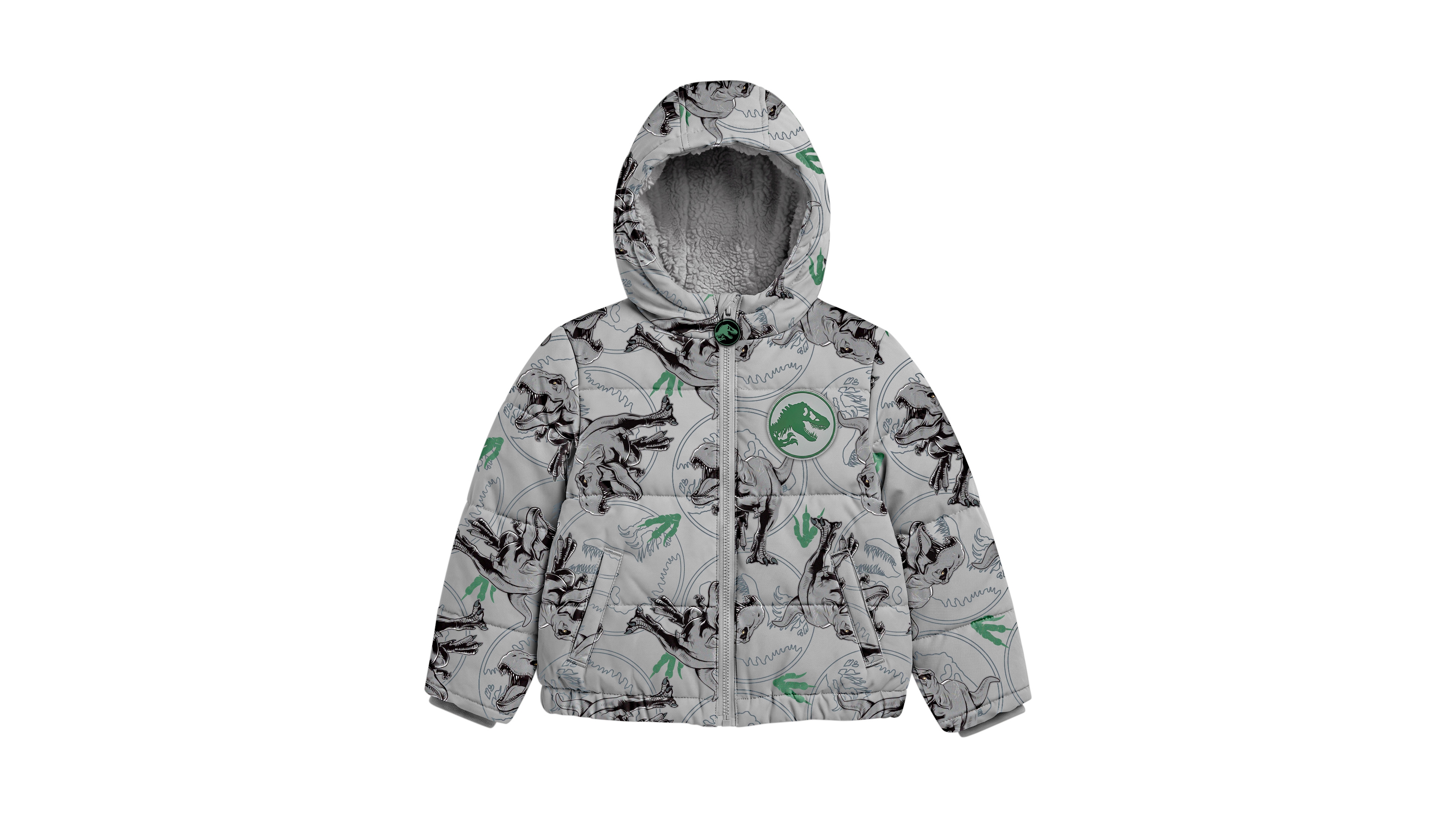 Jurassic World Boys' 4-7 Hooded Puffer Jacket
