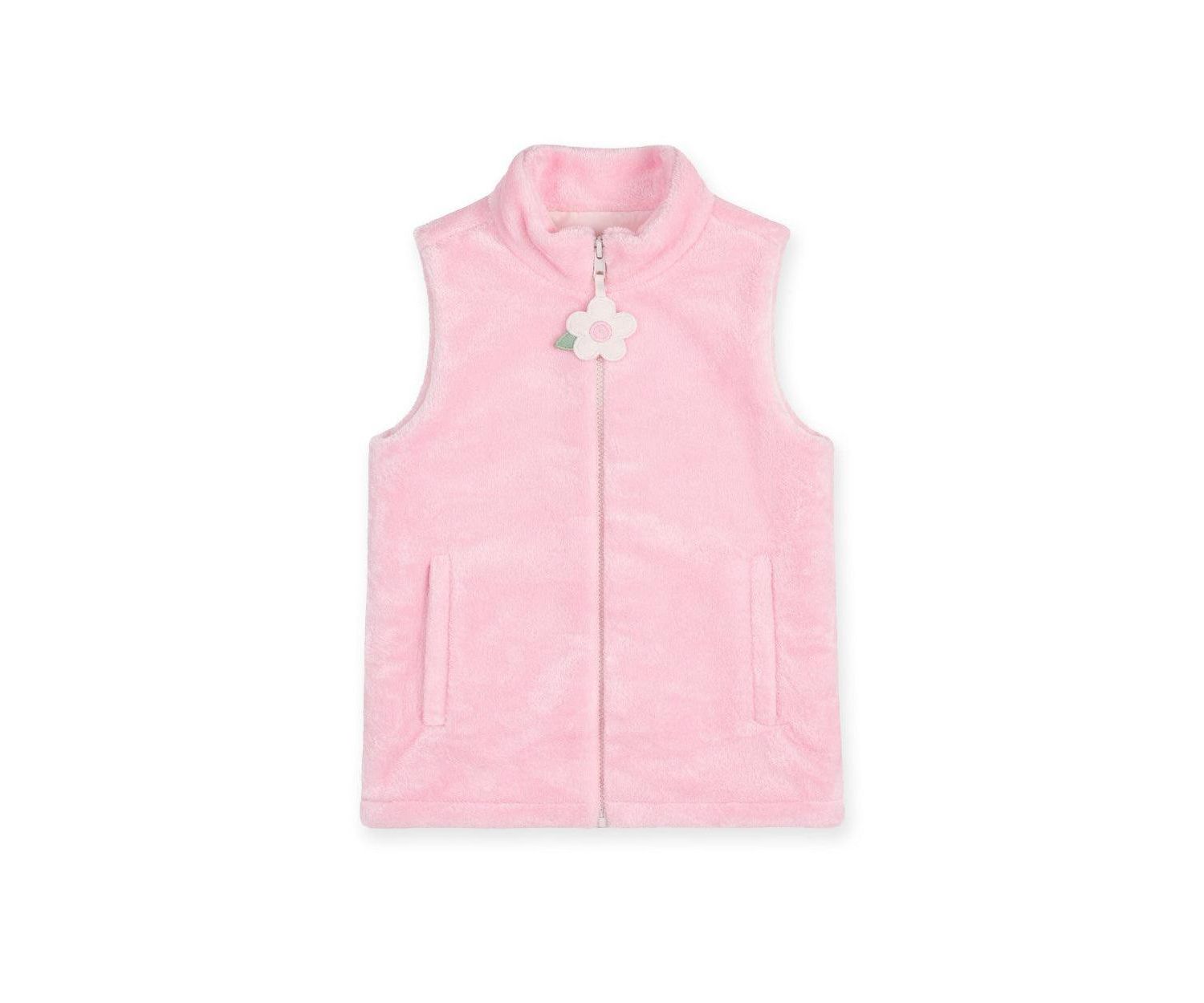 Big Girls (7-8) Plush Fleece Zip Up Vest Jacket