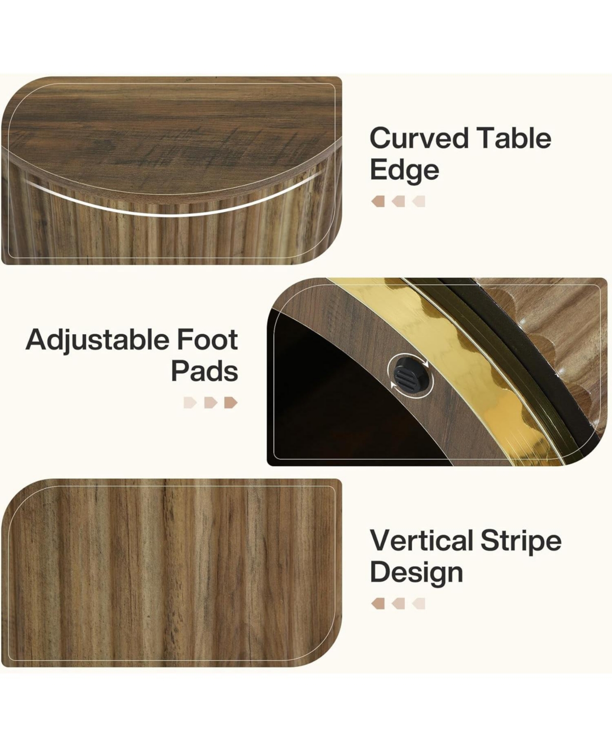 Tribesigns Round Side Table Set of 2, Small Bedside Table for Sofa