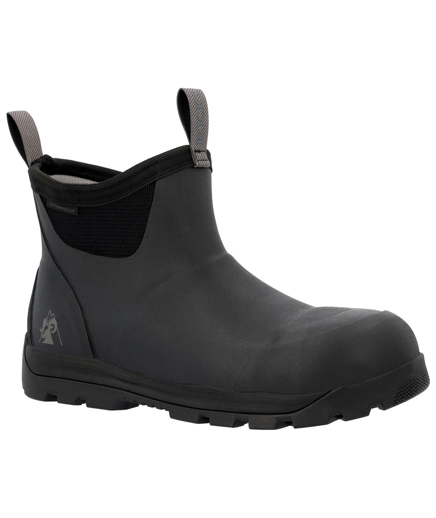 Мужские ботинки ROCKY Backlands Rubber Composite Toe Work Boot, цвет: Матовый чёрный — фото 1