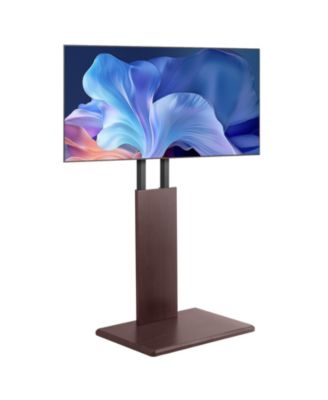 Height Adjustable Universal TV Stand for 32 to 70 Inch Screens with Built-In Power Strip and Casters