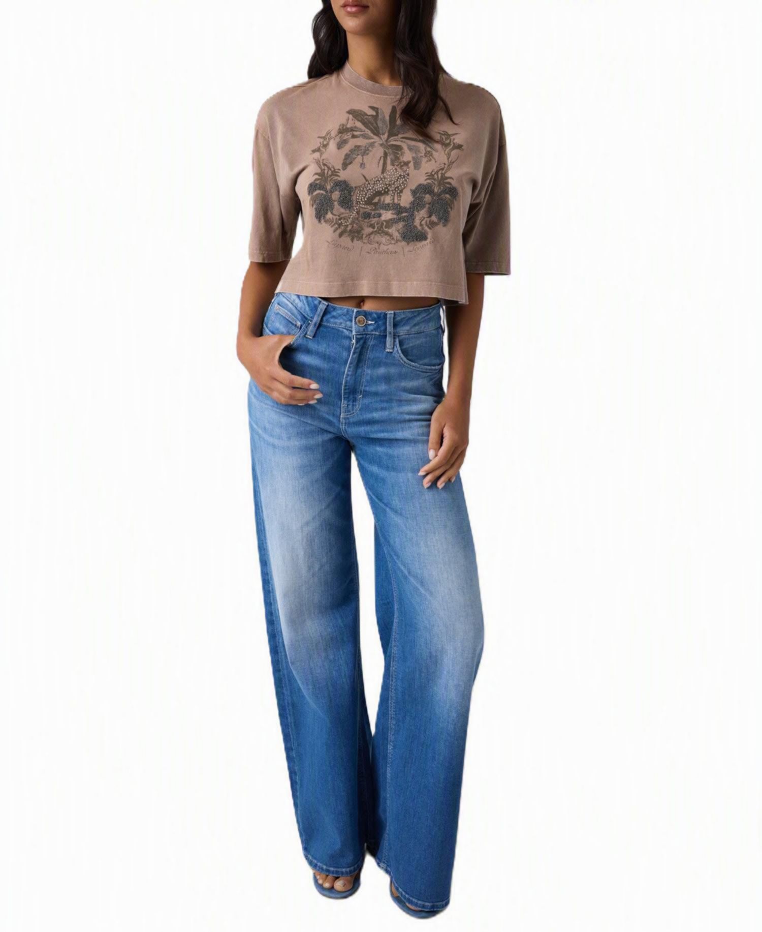 Women's Bellflower High-Waisted Wide-Leg Jeans