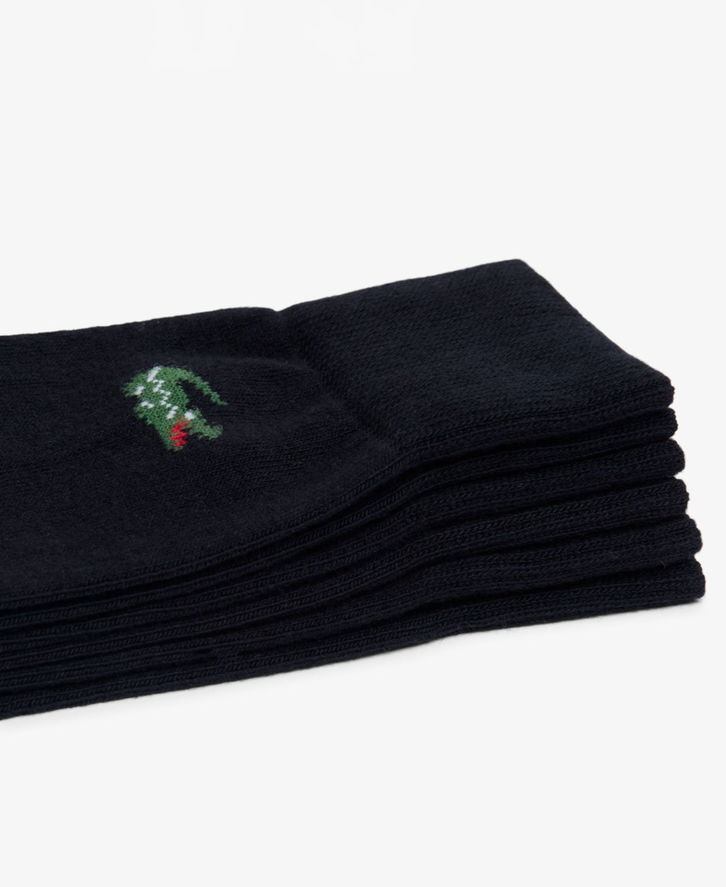 Носки Cuff для мужчин, в рубчик, 3 шт. — Lacoste, цвет: Чёрный — фото 2