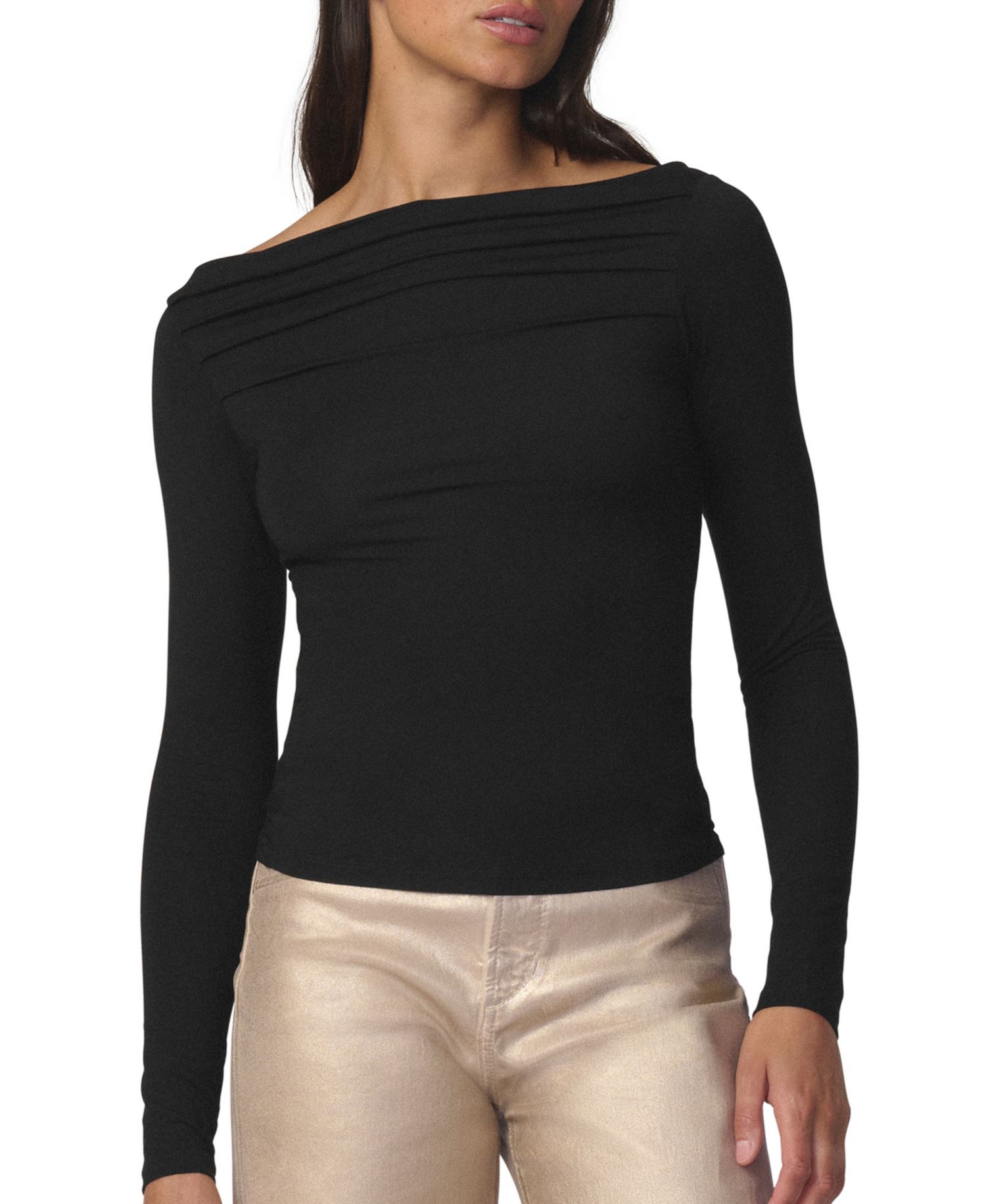 Women's Pleated Off-The-Shoulder Blouse