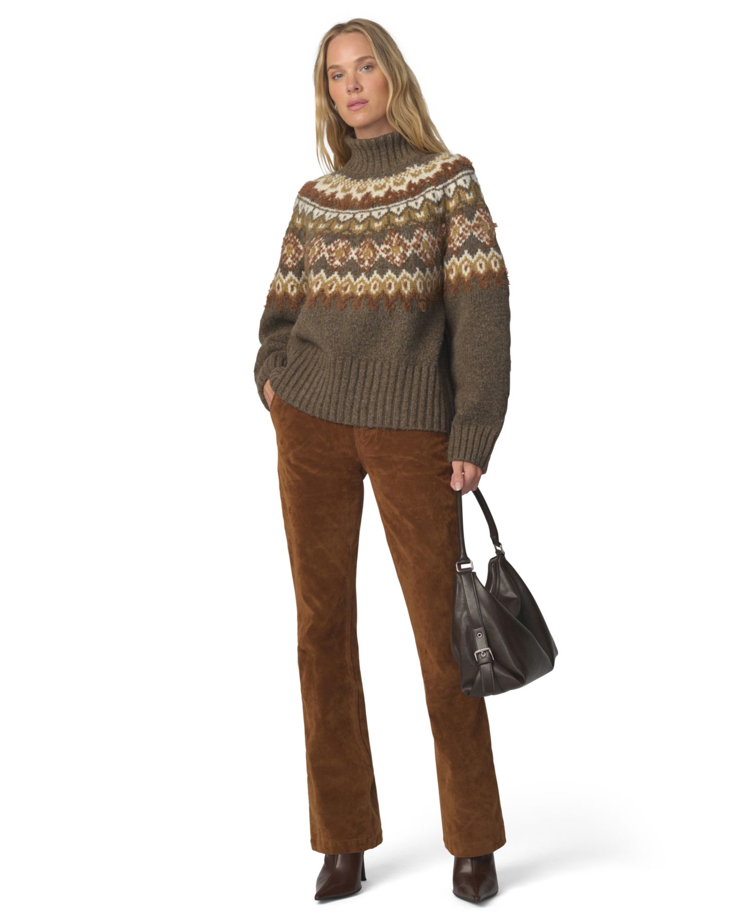 Women's Elva Fair Isle Turtleneck Sweater