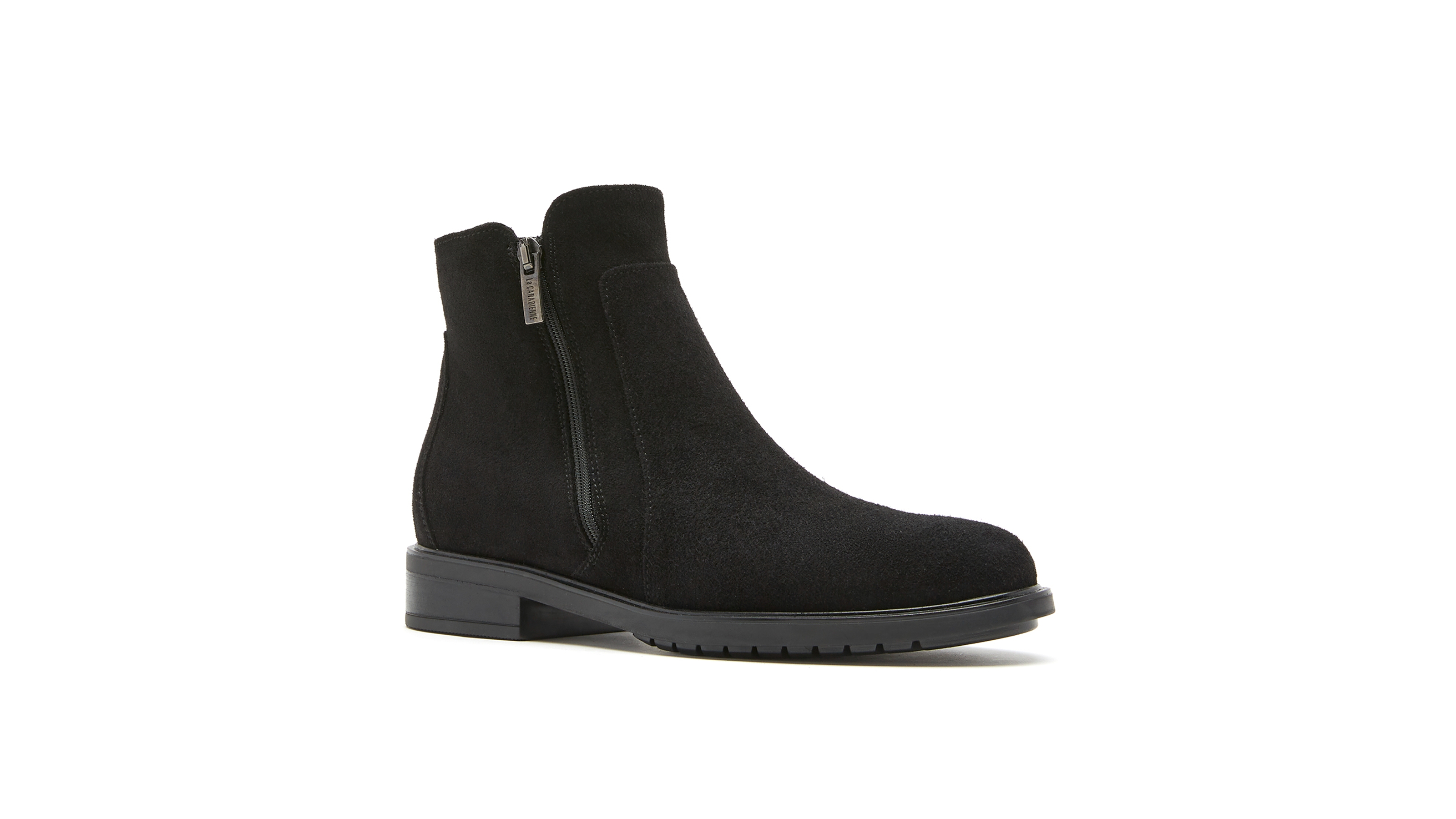 La Canadienne Women's Sparkle City Dry Round Toe Suede Booties