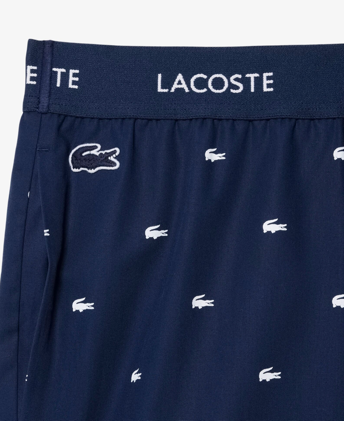 Lacoste Men's Cotton Crocodile Print Pajama Pants