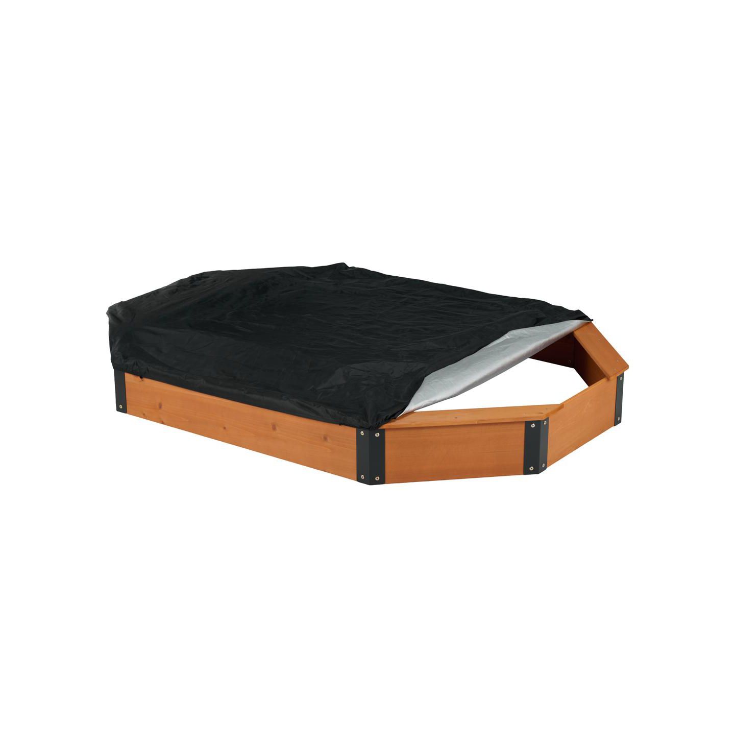 Детская игрушка YOBTOP Octagon Sandbox with Storage Benches, 260 Lb. Capacity, Ages 3-8, цвет: Коричневый — фото 7