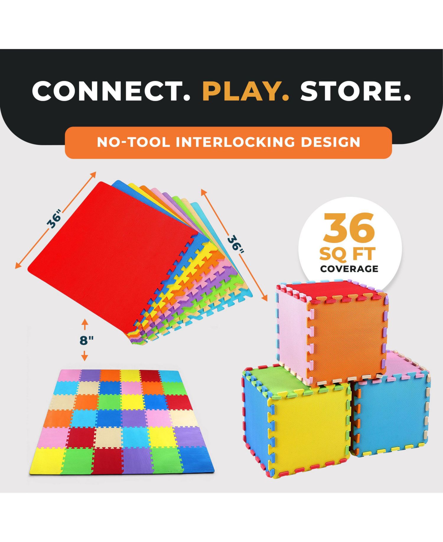 Thick Interlocking Puzzle Foam Exercise Play Mats