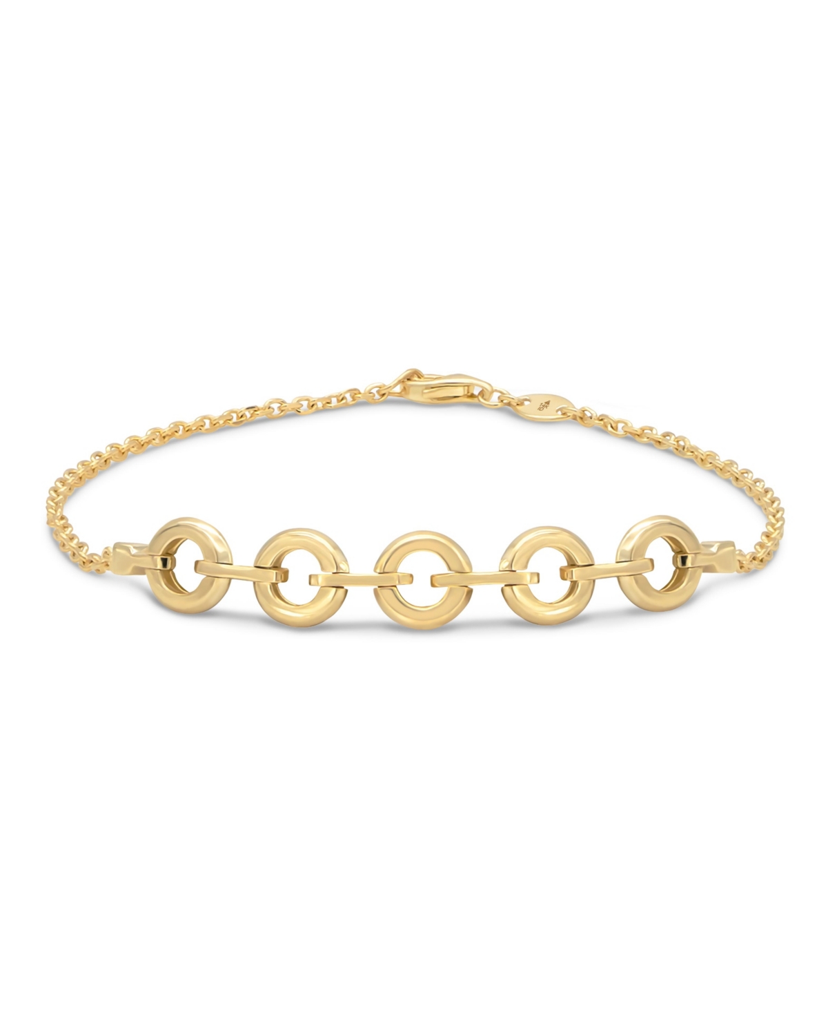 Devata Cable Link Chain Bracelet in 14K Gold, 6.5 in adj to 7.5 in, approx. 3.5 grams - Gold