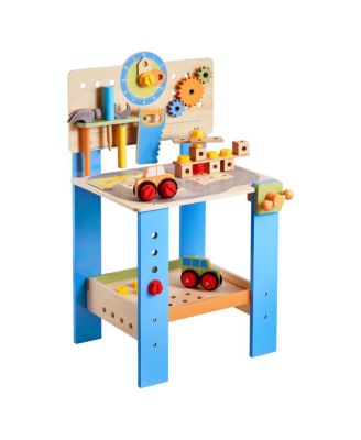 Road-Themed Wooden 7-Piece Tool Workbench, Ages 3+