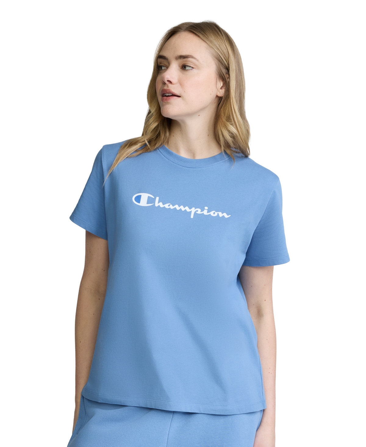 Champion Women's Classic Script Graphic T-Shirt - Riviera
