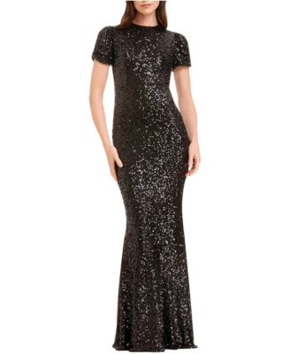 Women's Kenzie Short-Sleeve Sequin Mermaid Gown