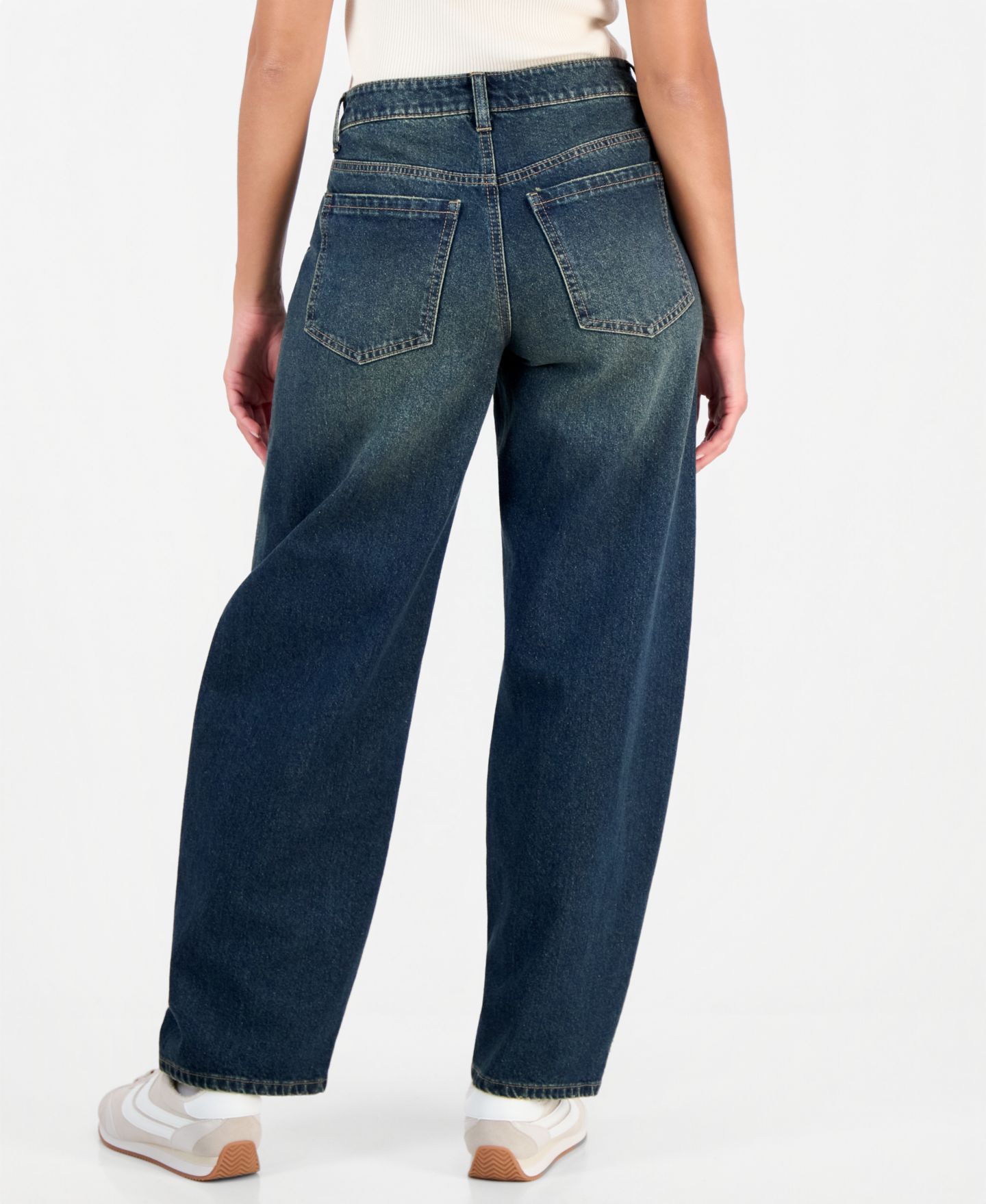 Женские джинсы And Now This Petite High-Rise Low Curve Relaxed-Fit, цвет: Besset — фото 4