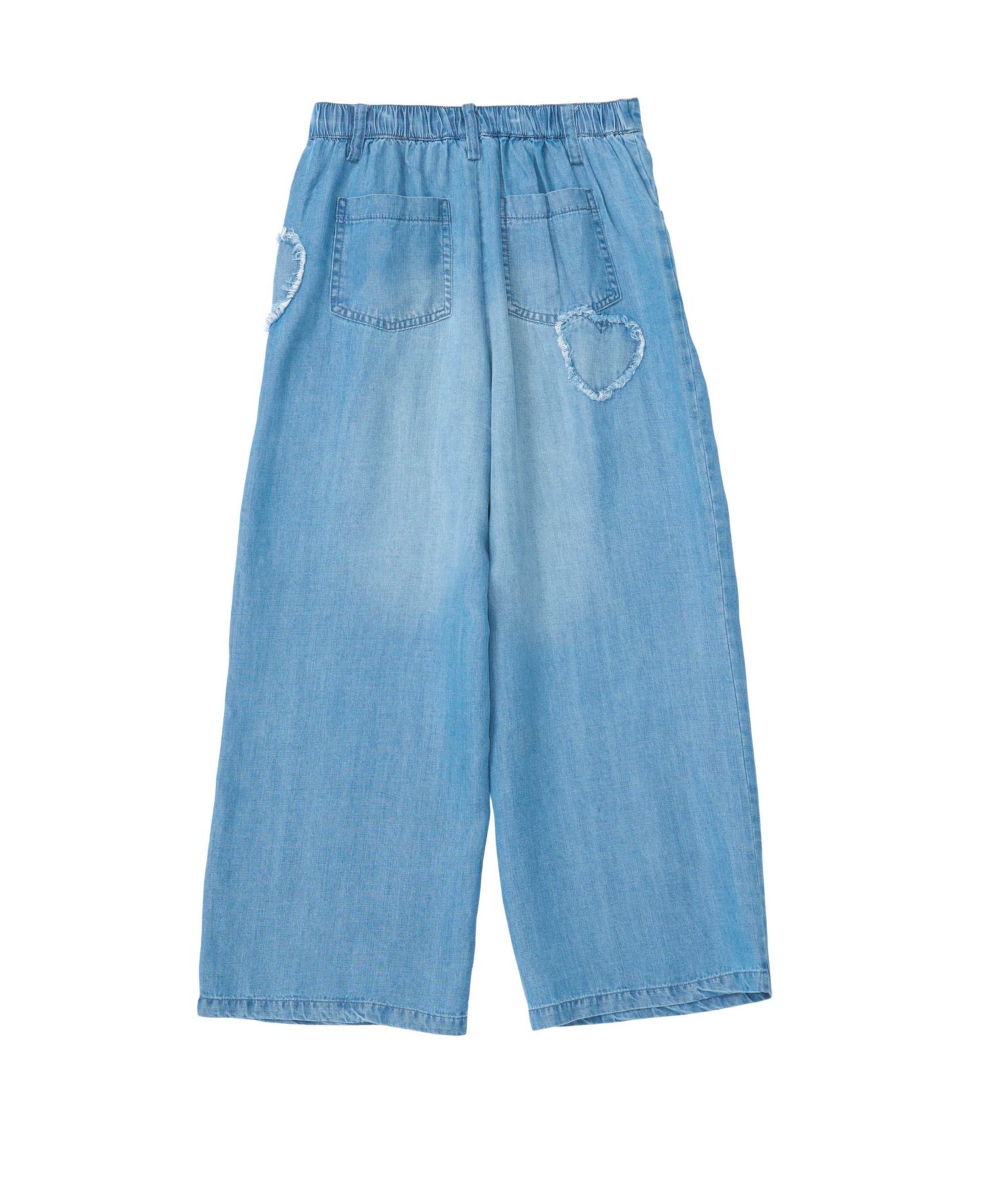 Girls' 7-16 Denim Pant with Heart Embroidered Jeans