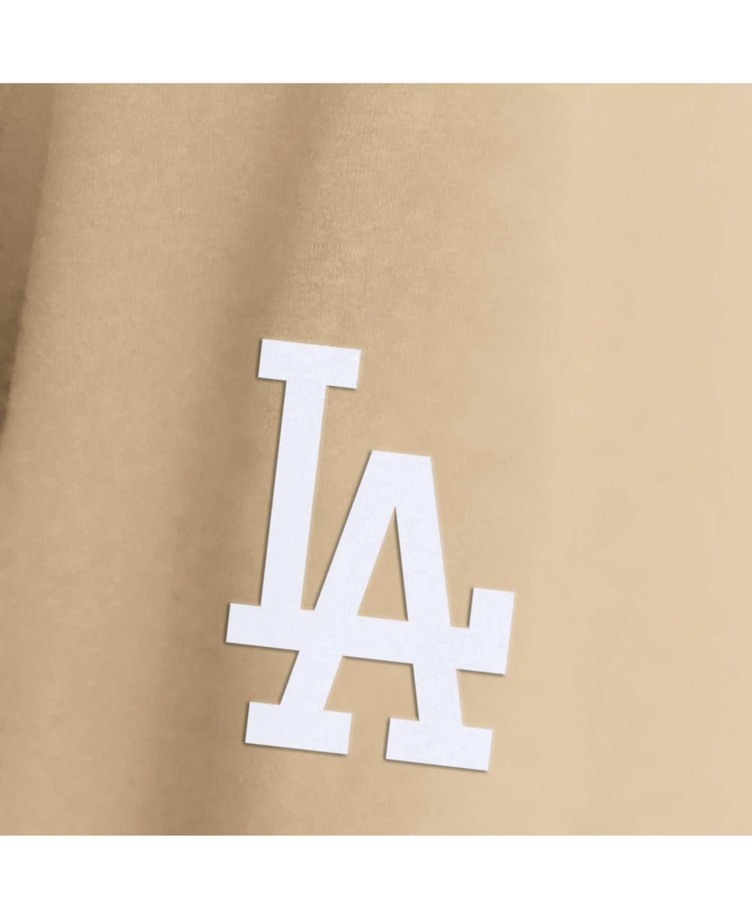 Men's Khaki Los Angeles Dodgers Clutch Long Sleeve Hooded T-Shirt