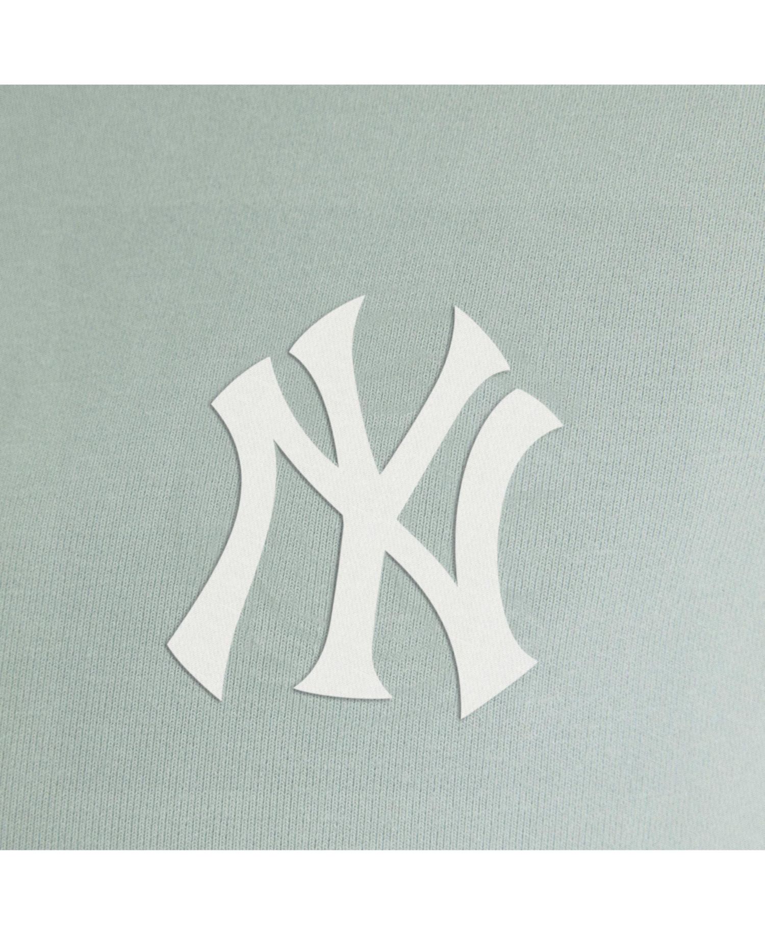 Women's Sage Green New York Yankees Oversized Clutch Tri-Blend Half-Zip Pullover Sweatshirt