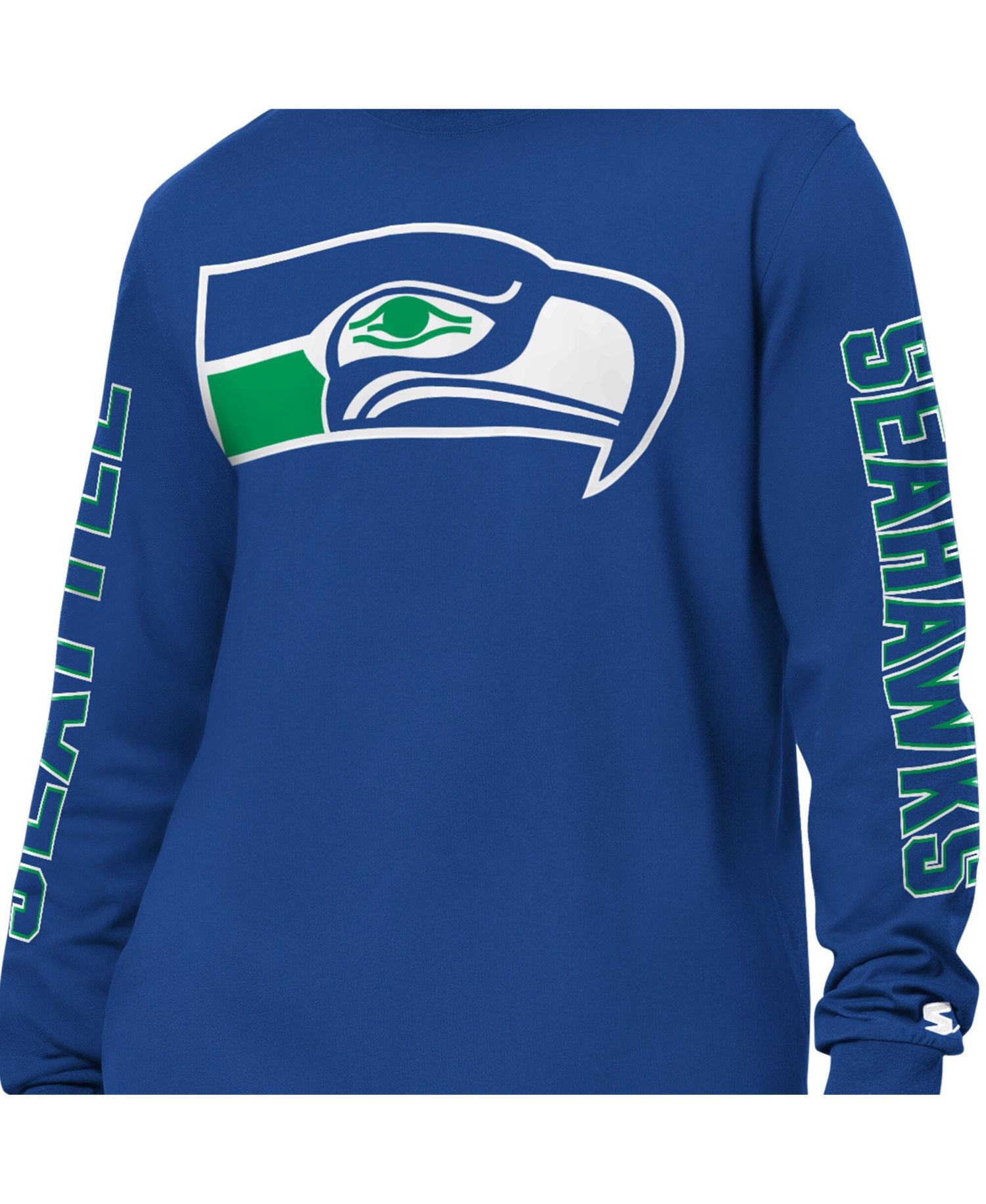 Men's Royal Seattle Seahawks Clutch Hit II Logo Long-Sleeve T-Shirt