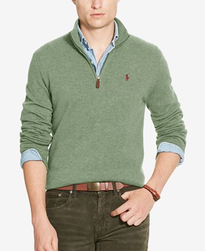 Polo Ralph Lauren Men's Half-Zip Merino Sweater - Sweaters - Men - Macy's