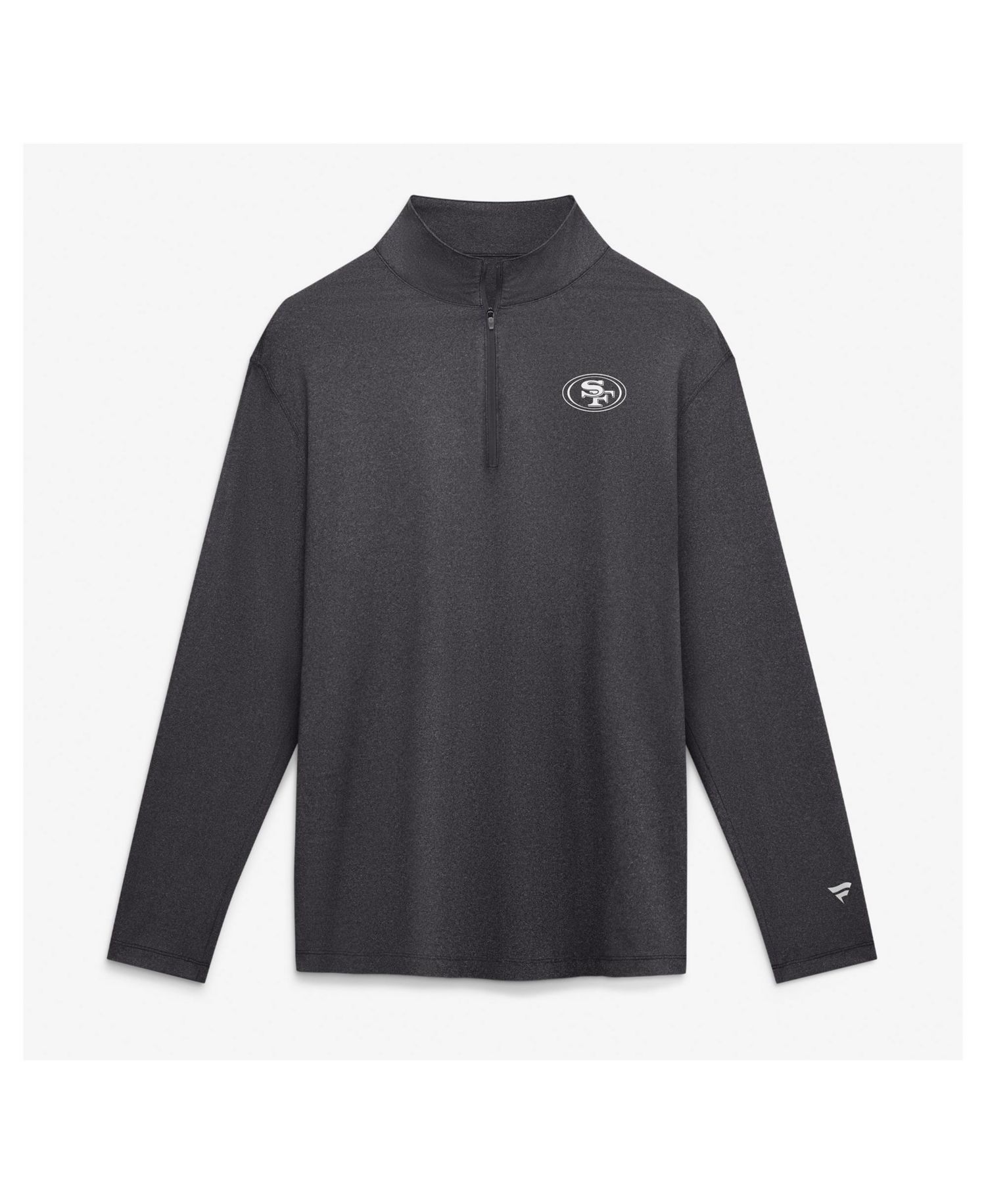 Men's Charcoal San Francisco 49ers Clutch Quarter-Zip Pullover Sweatshirt