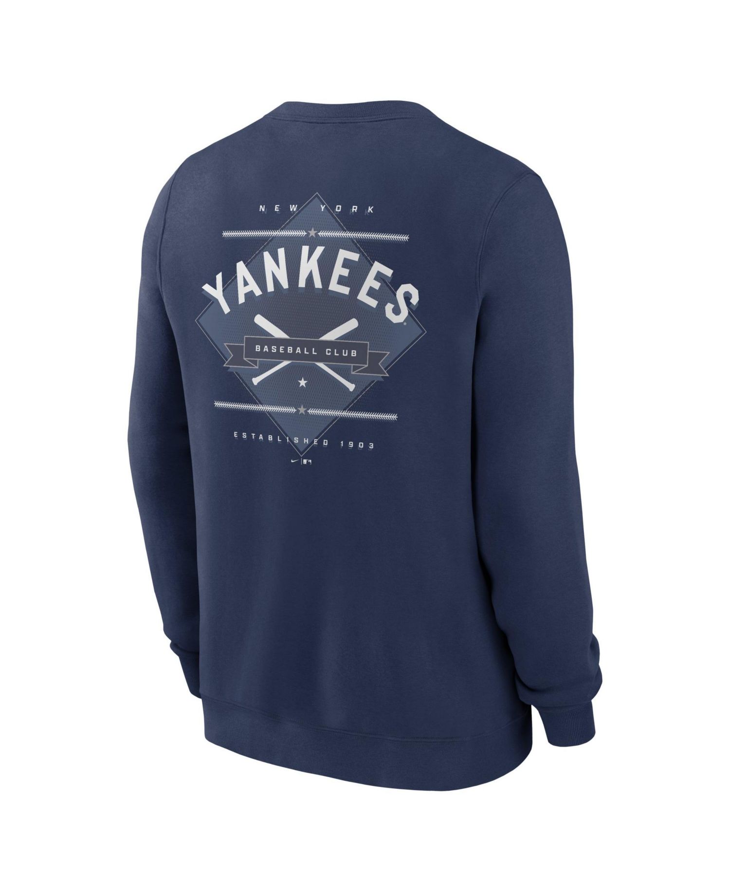 Men's Navy New York Yankees Cooperstown Diamond Sweatshirt