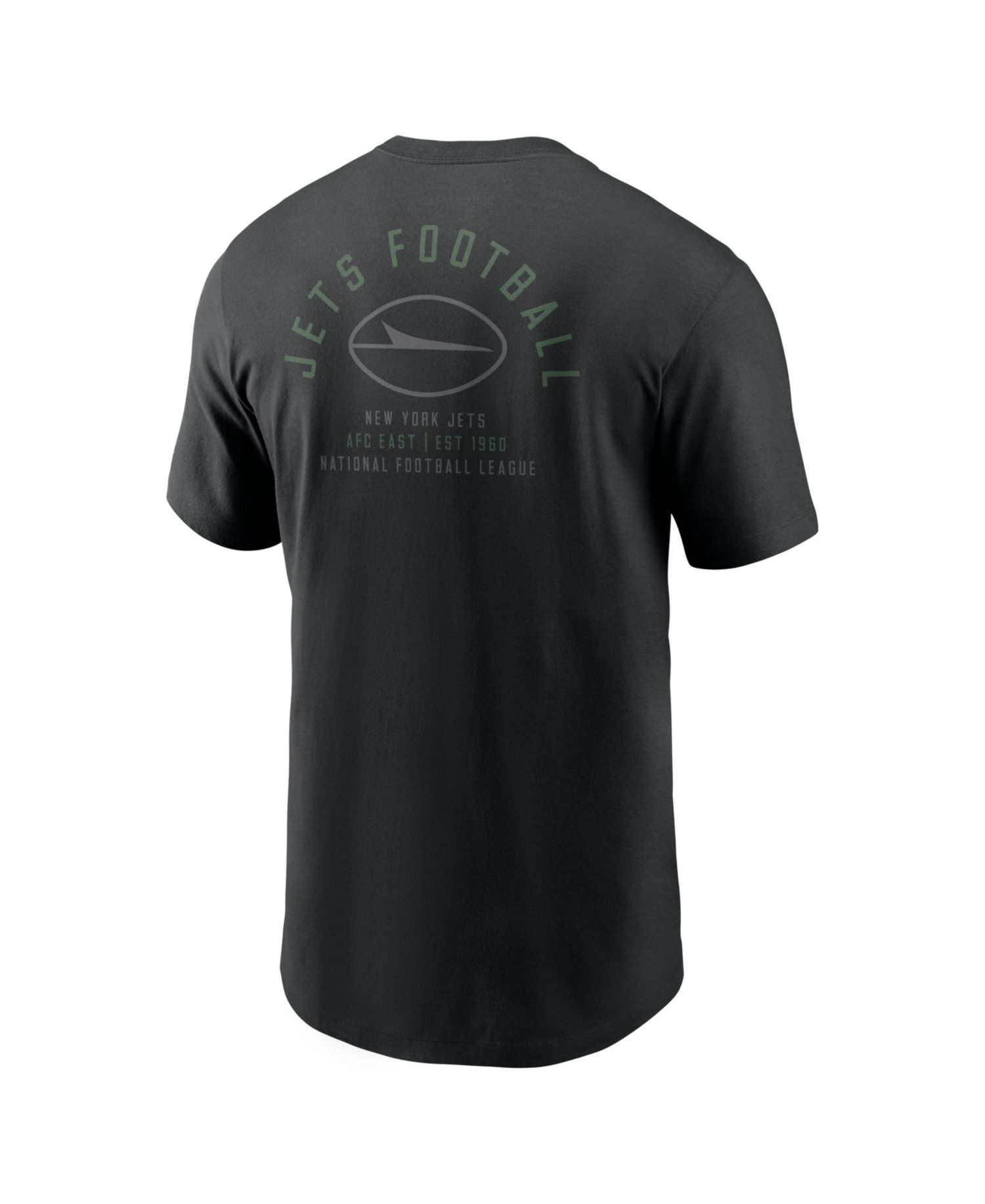 Men's Black New York Jets Split Logo T-Shirt