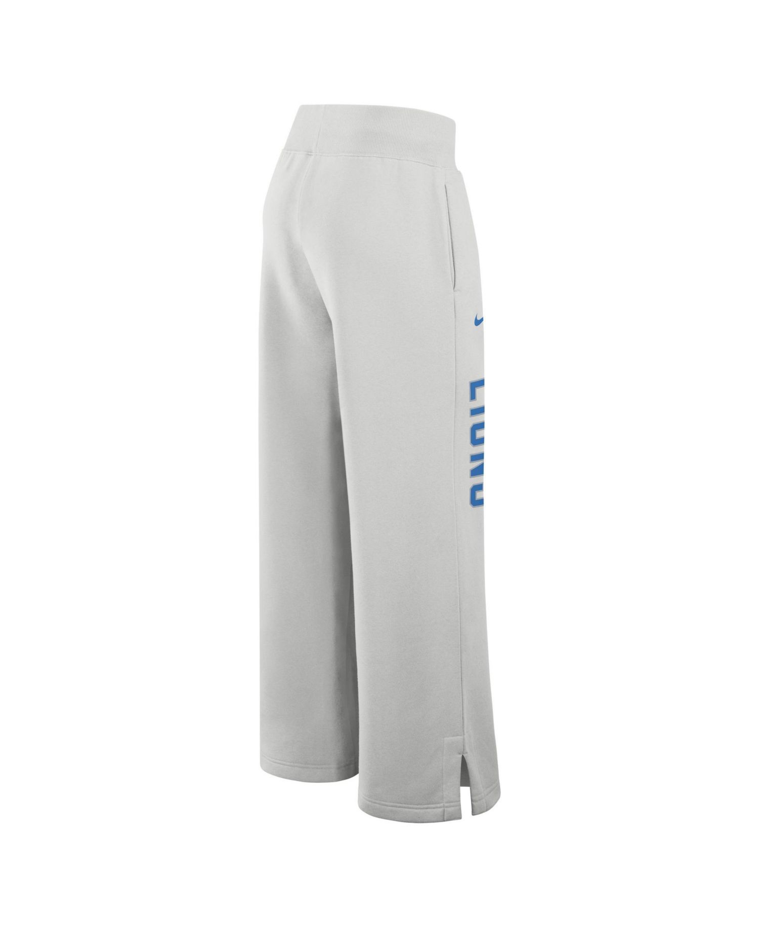 Women's Gray Detroit Lions Primetime Phoenix Fleece Wide-Leg Sweatpants