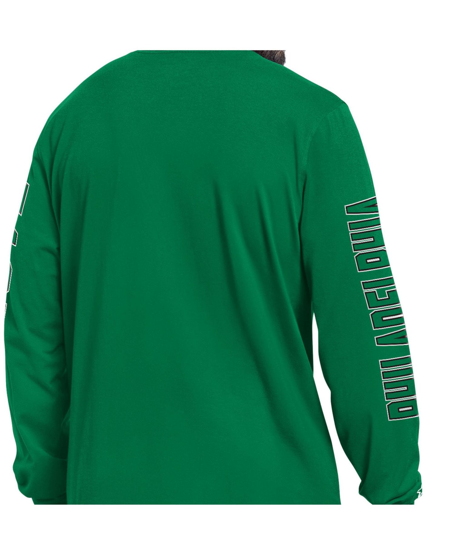 Men's Kelly Green Philadelphia Eagles Clutch Hit II Logo Long-Sleeve T-Shirt