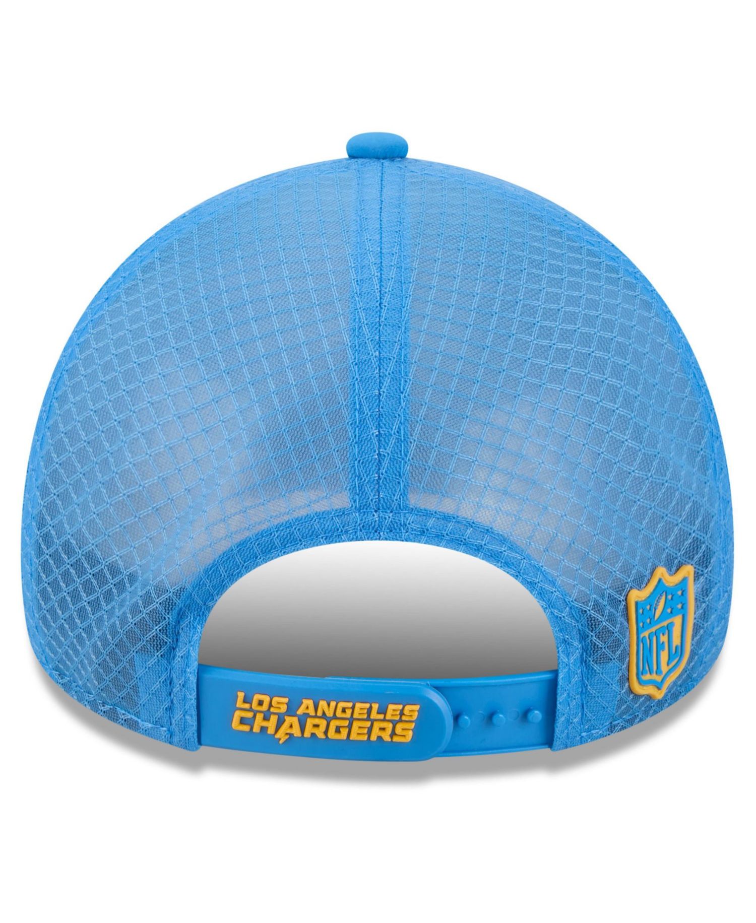 Men's Powder Blue Los Angeles Chargers 2026 Sideline Apex 9FORTY Adjustable Trucker Hat
