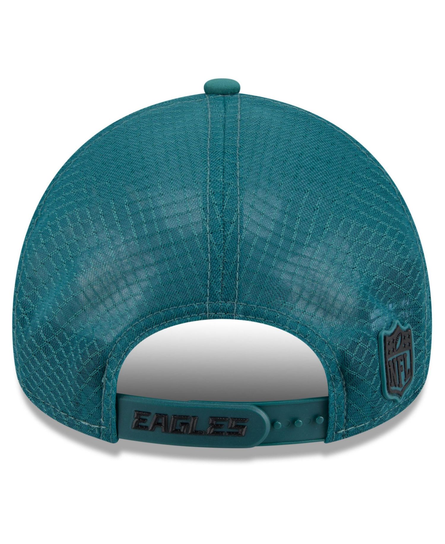 Men's Midnight Green Philadelphia Eagles 2026 Sideline Apex 9FORTY Adjustable Trucker Hat