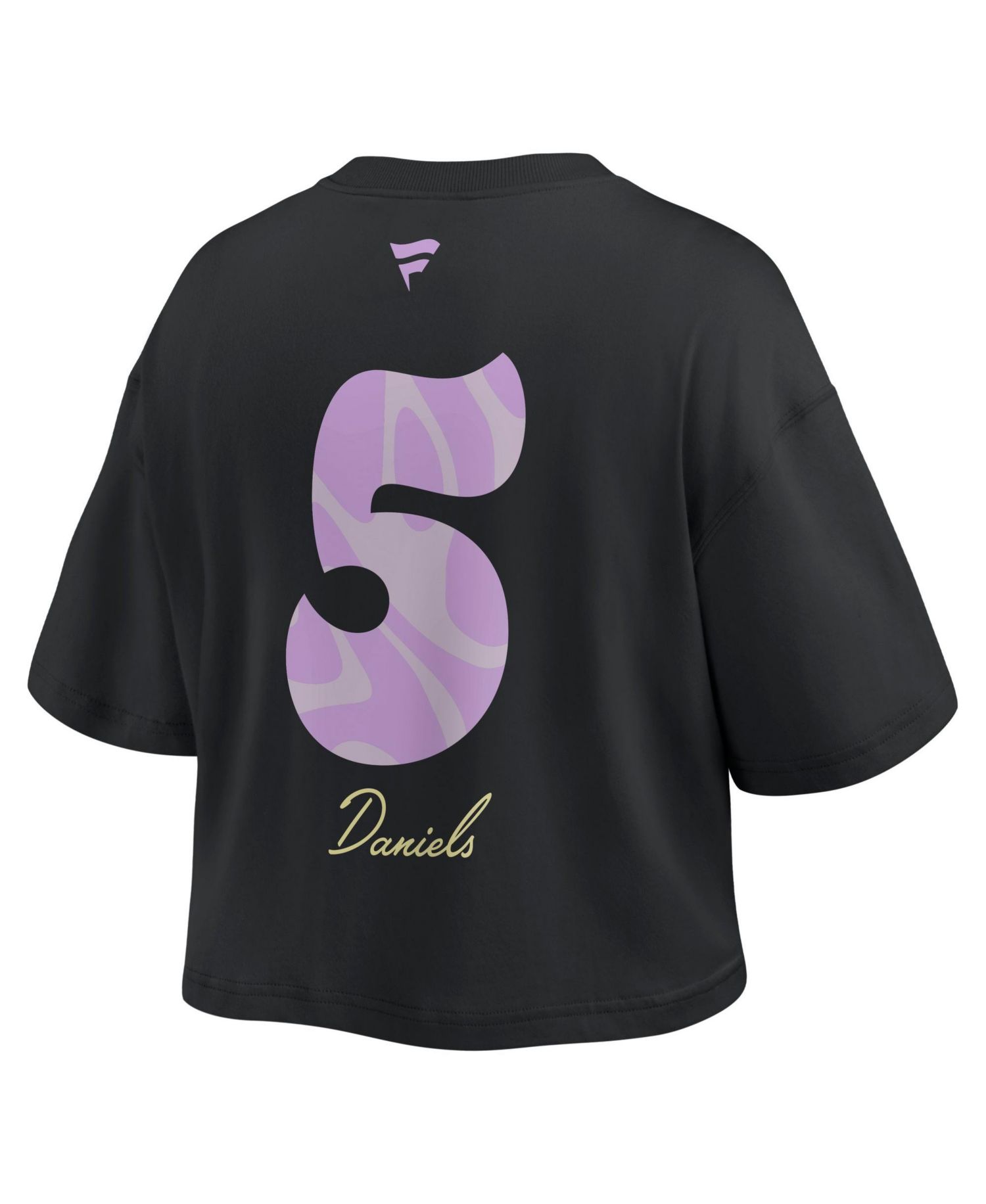 Women's Jayden Daniels Black Washington Commanders Fashion Cropped T-Shirt