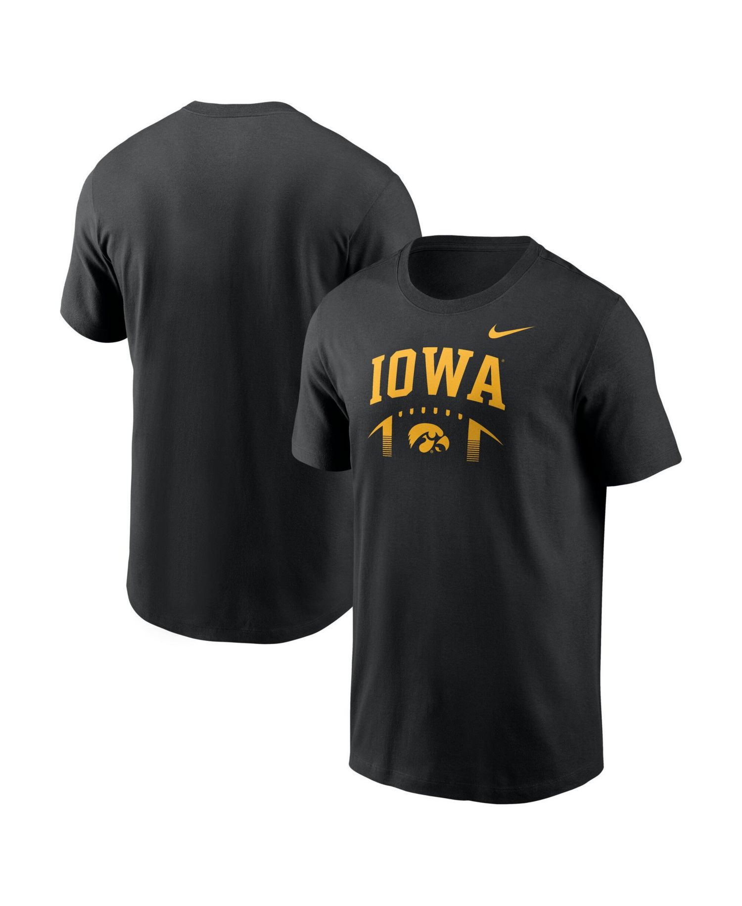 Men's Black Iowa Hawkeyes Primetime Football Icon T-Shirt
