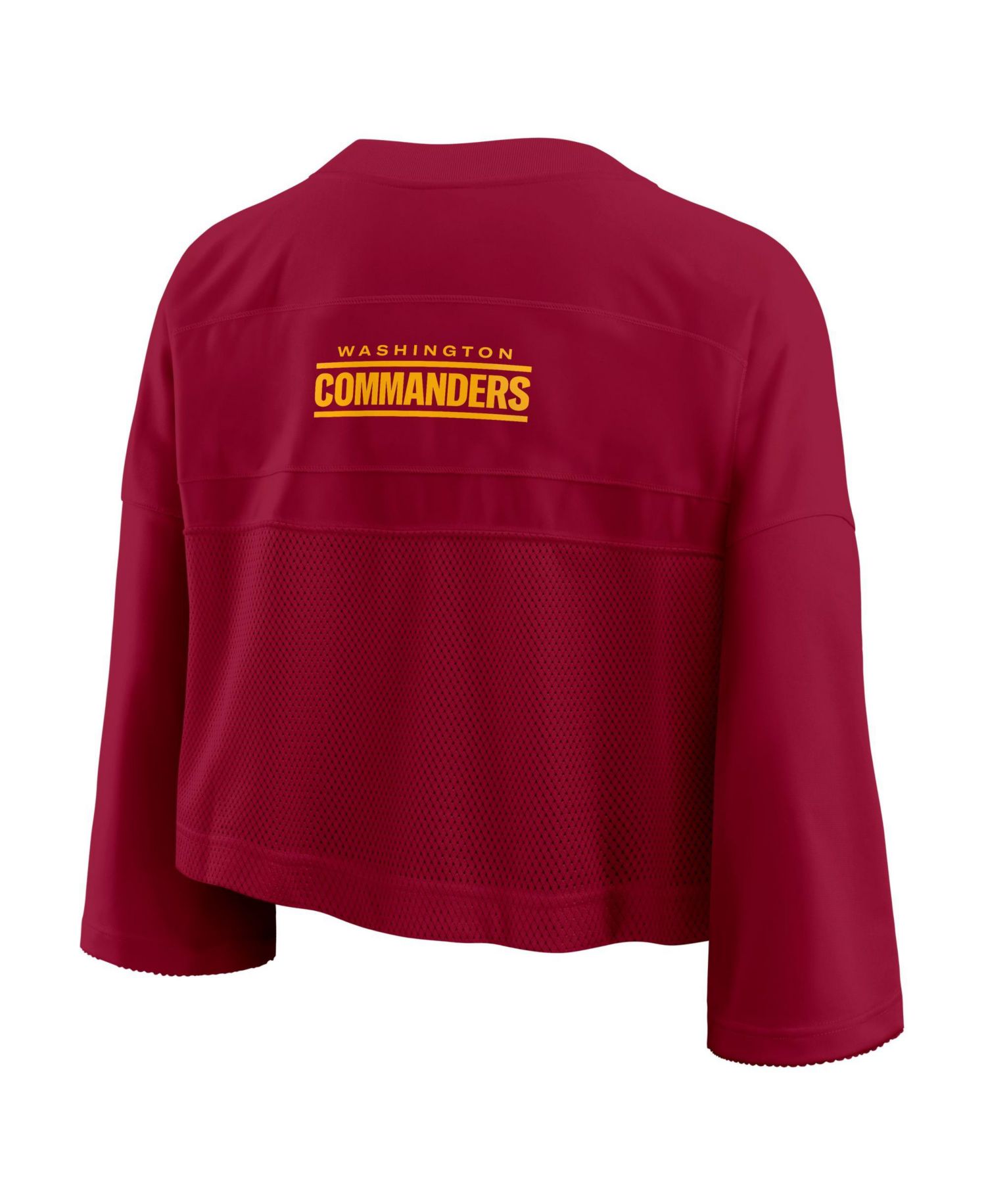 Women's Burgundy Washington Commanders Rewind Cropped Mesh Dri-FIT Fashion Jersey