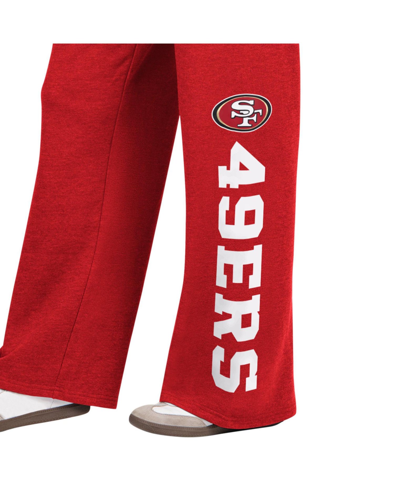 Women's Scarlet San Francisco 49ers Field Wide Leg Sweatpants