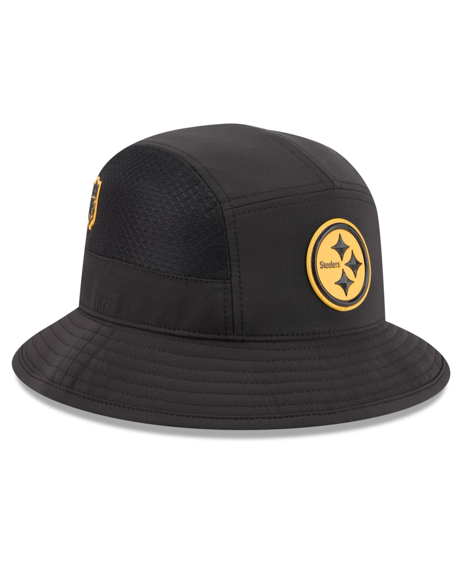 Men's Black Pittsburgh Steelers 2026 Sideline Bucket Hat