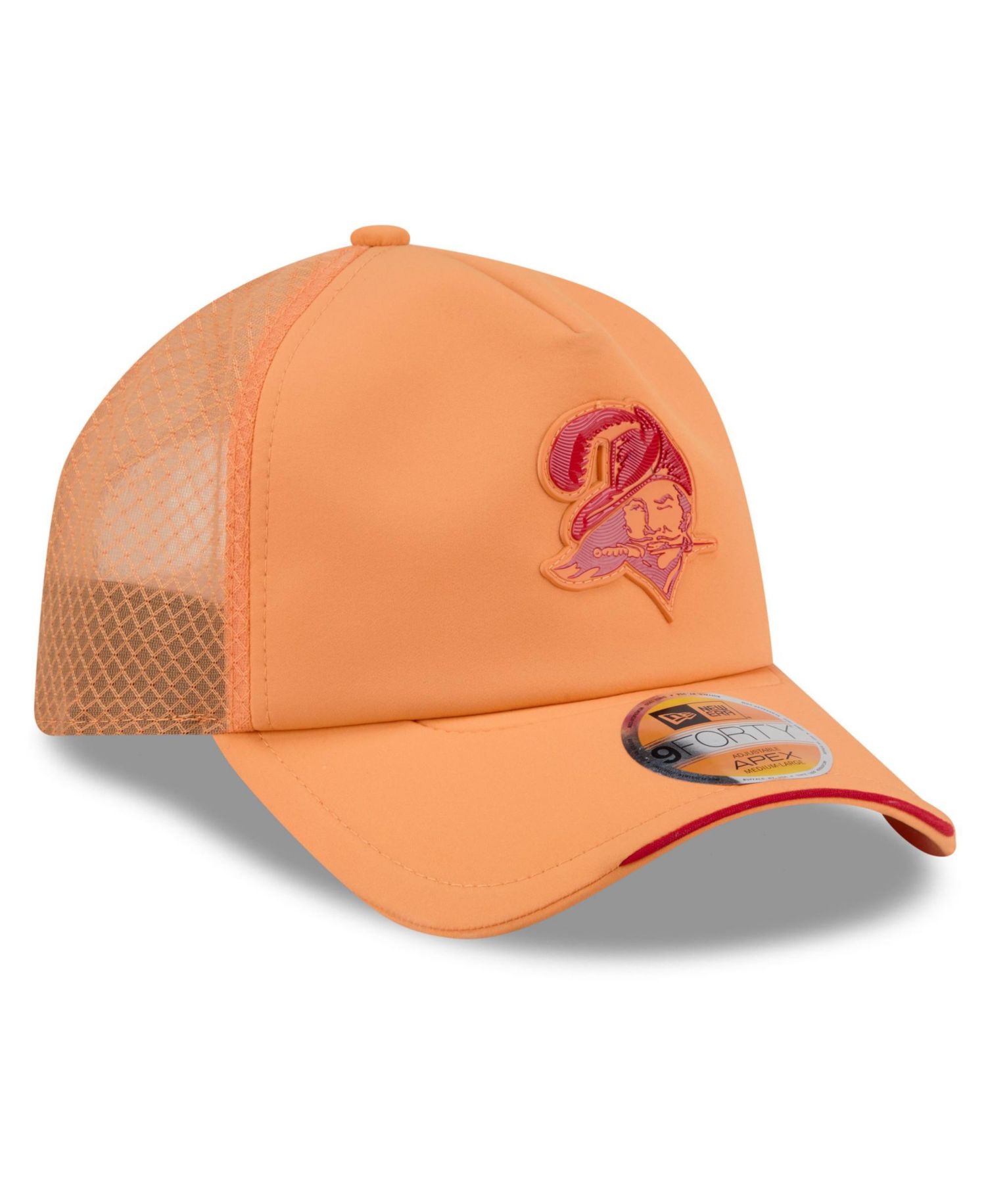 Men's Orange Tampa Bay Buccaneers 2026 Sideline Throwback Apex 9FORTY Adjustable Trucker Hat