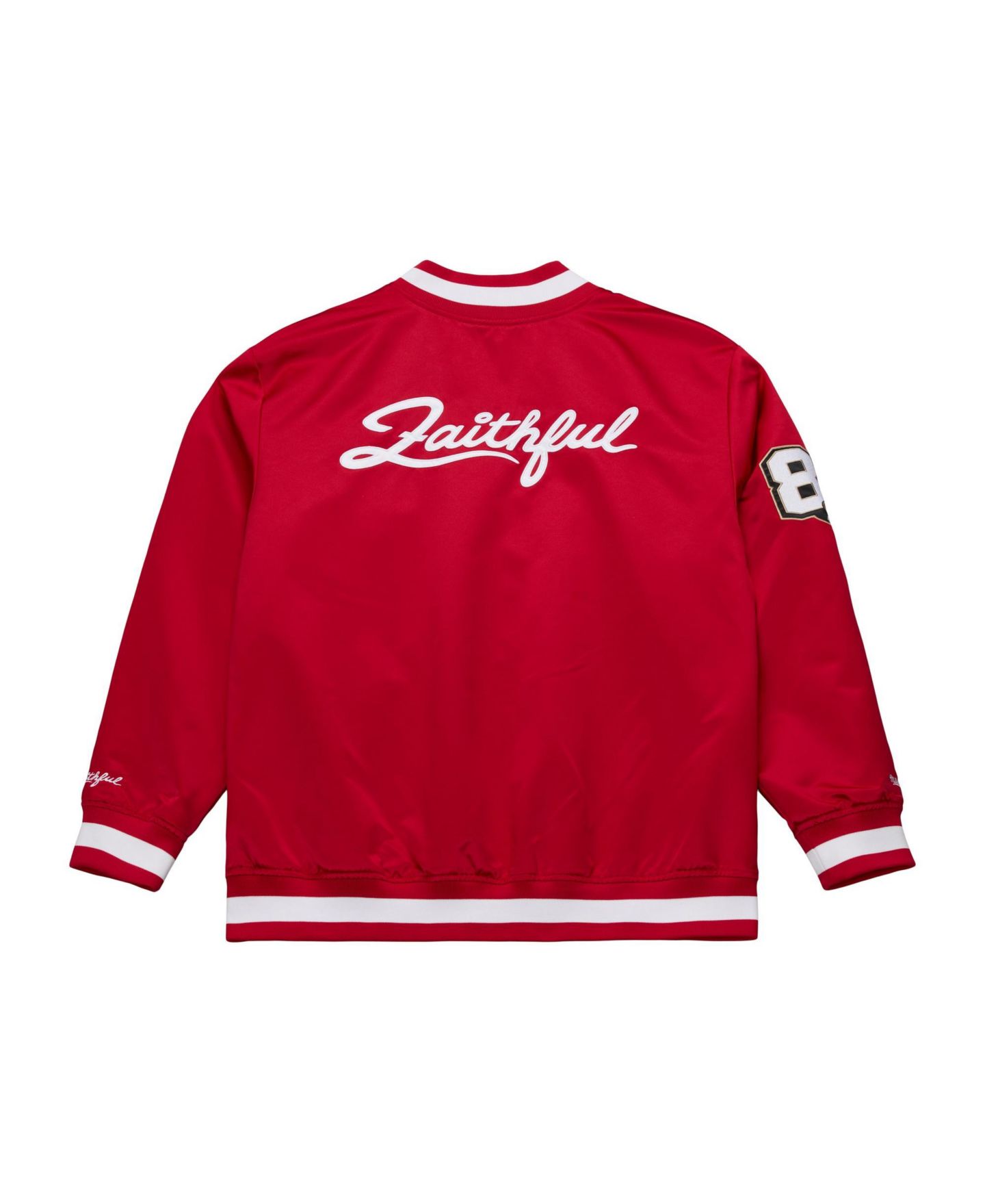 Мужская куртка Mitchell & Ness Scarlet San Francisco 49ers 80th Anniversary Heavyweight Satin Full-Snap — фото 6