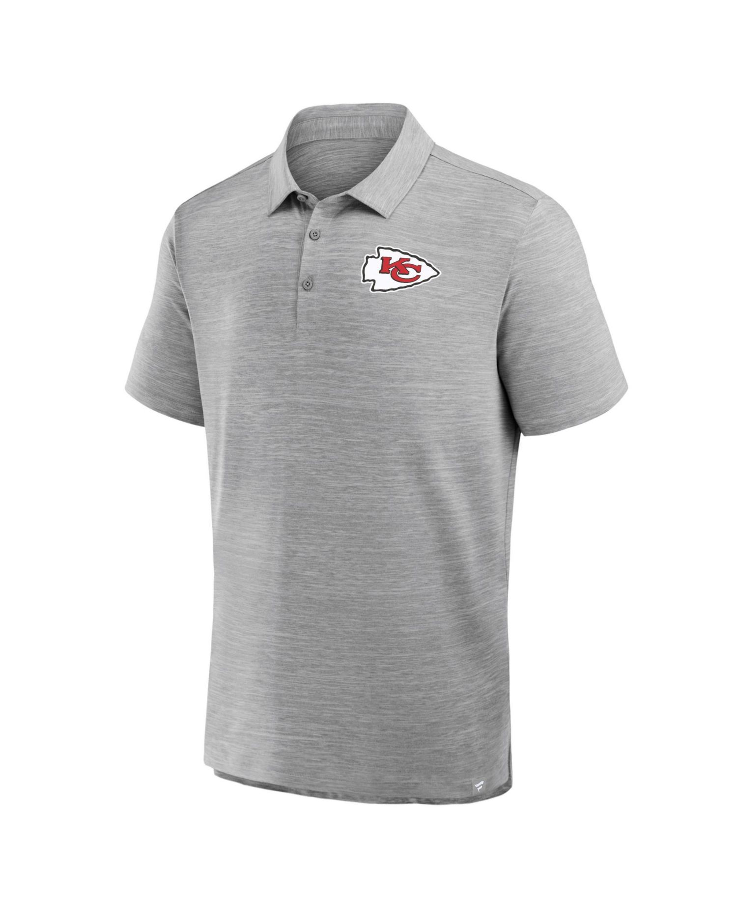 Men's Heather Gray Kansas City Chiefs Clutch Polo Shirt