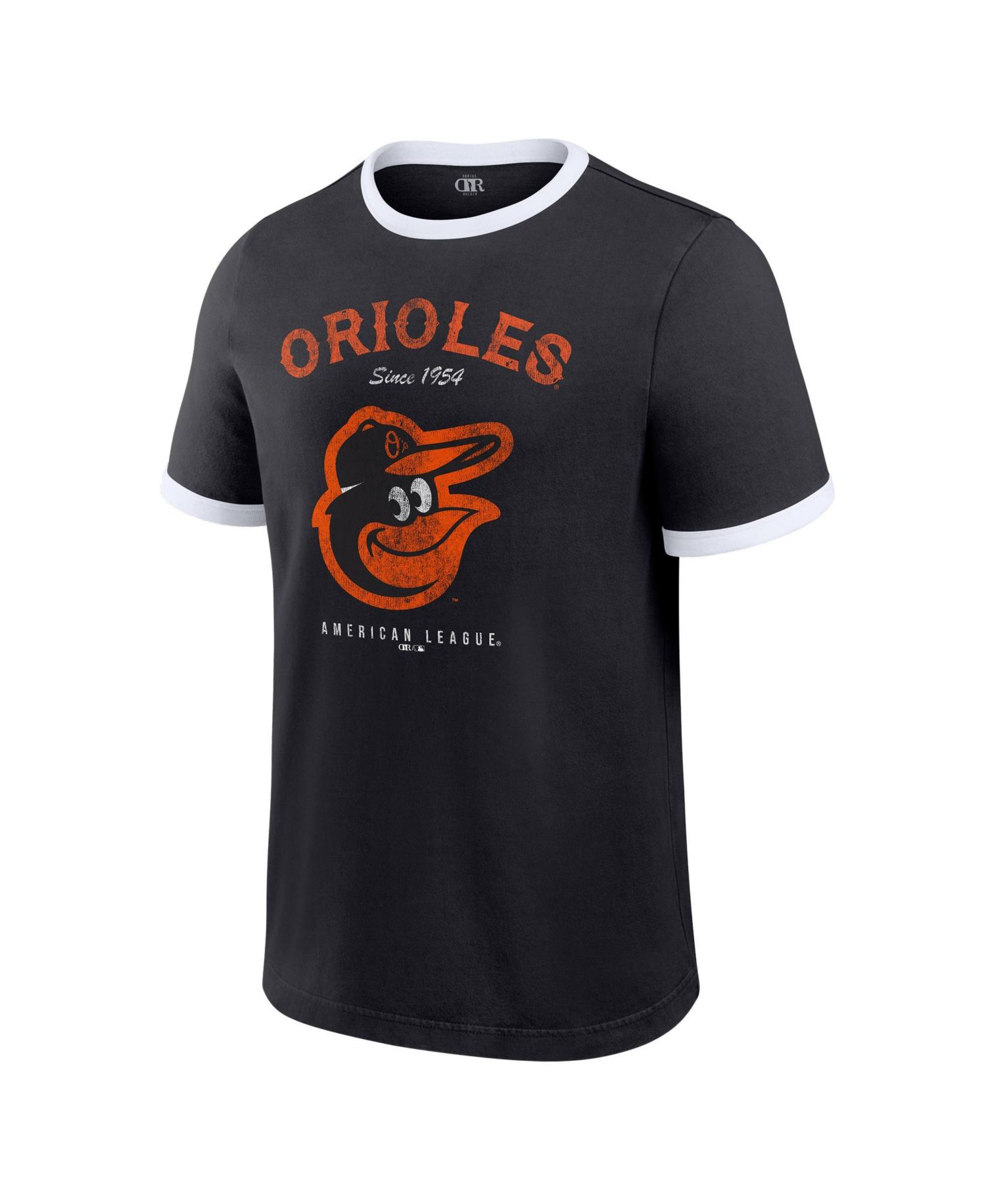 Darius Rucker Collection By Men's Black Baltimore Orioles Washed Ringer T-Shirt