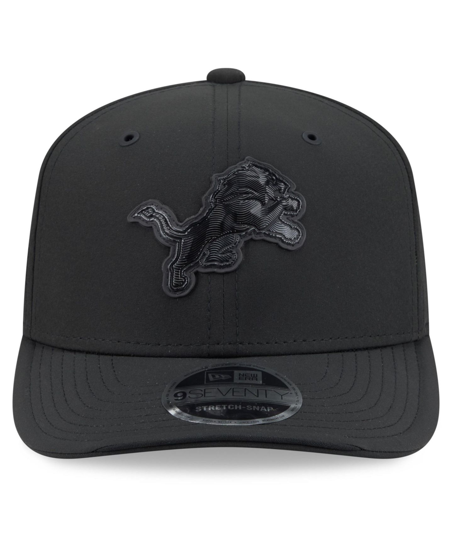 Мужская кепка New Era Black Detroit Lions 2026 Sideline 9SEVENTY Adjustable Hat — фото 5