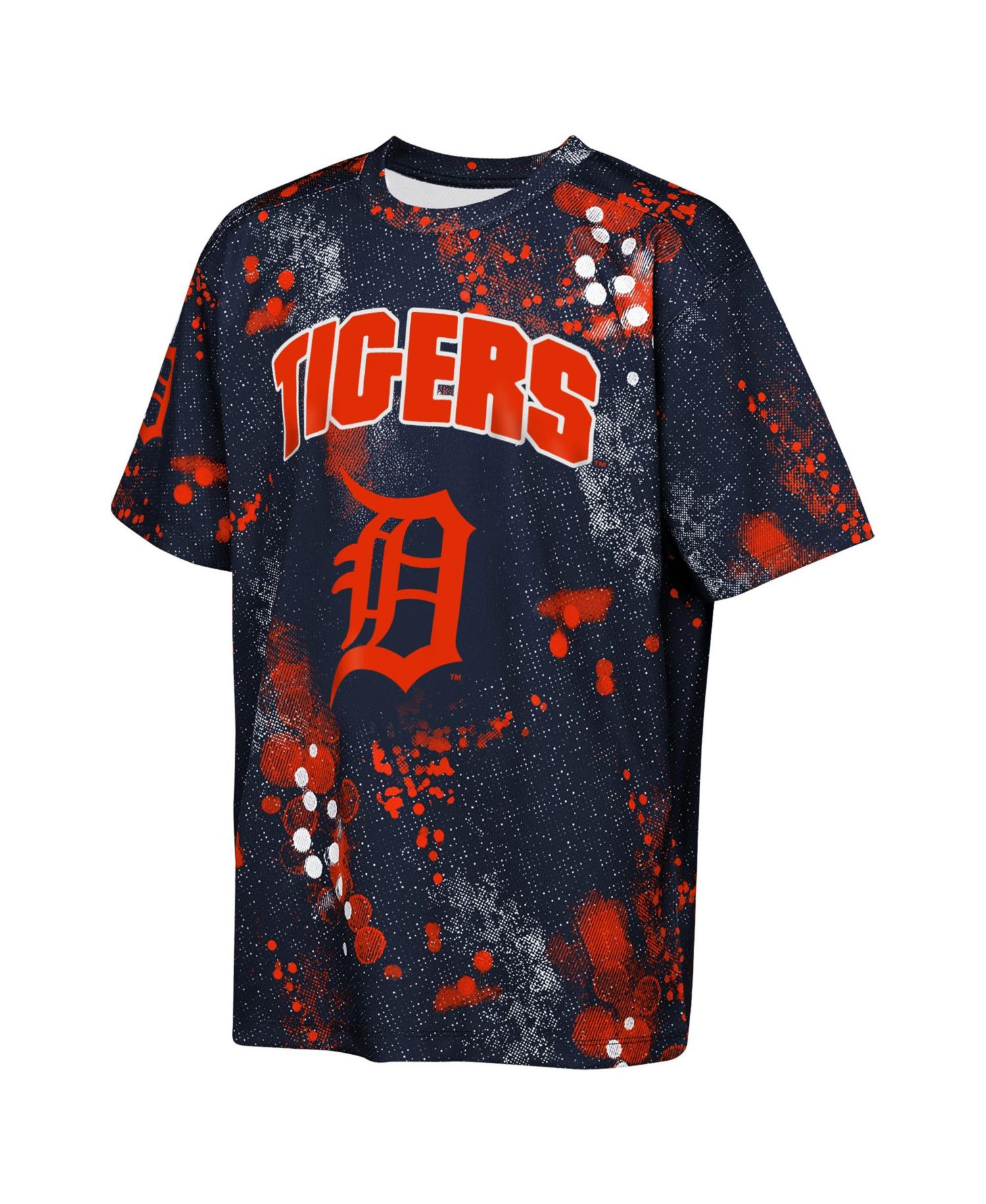 Big Boys and Girls Navy Detroit Tigers Y2 Tech Stadium Lights T-Shirt