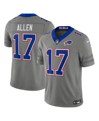Men's Josh Allen Gray Buffalo Bills Nickel City Vapor F.U.S.E. Stitched Limited Jersey