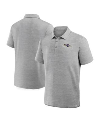 Men's Heather Gray Baltimore Ravens Clutch Polo Shirt