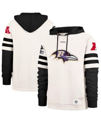 47 Brand Men's Cream Baltimore Ravens Split Zone Cornerback Duo Lacer Hoodie