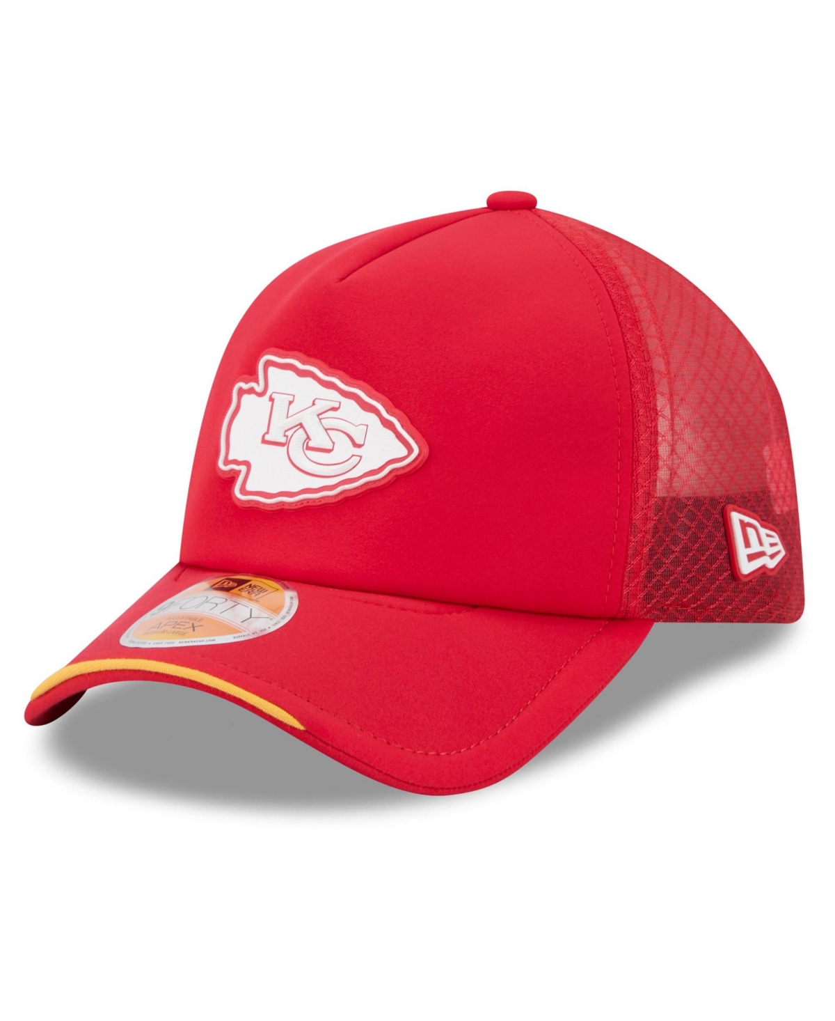 New Era Men's Red Kansas City Chiefs 2026 Sideline Apex 9FORTY Adjustable Trucker Hat - Red
