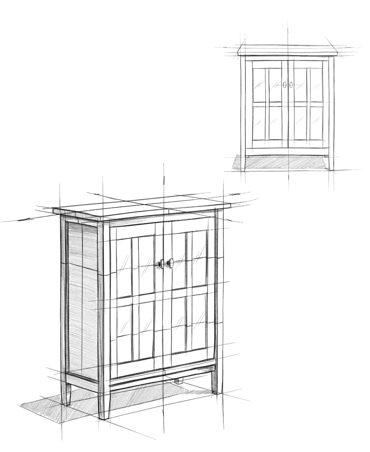 Simpli Home Warm Shaker Solid Wood Low Storage Cabinet