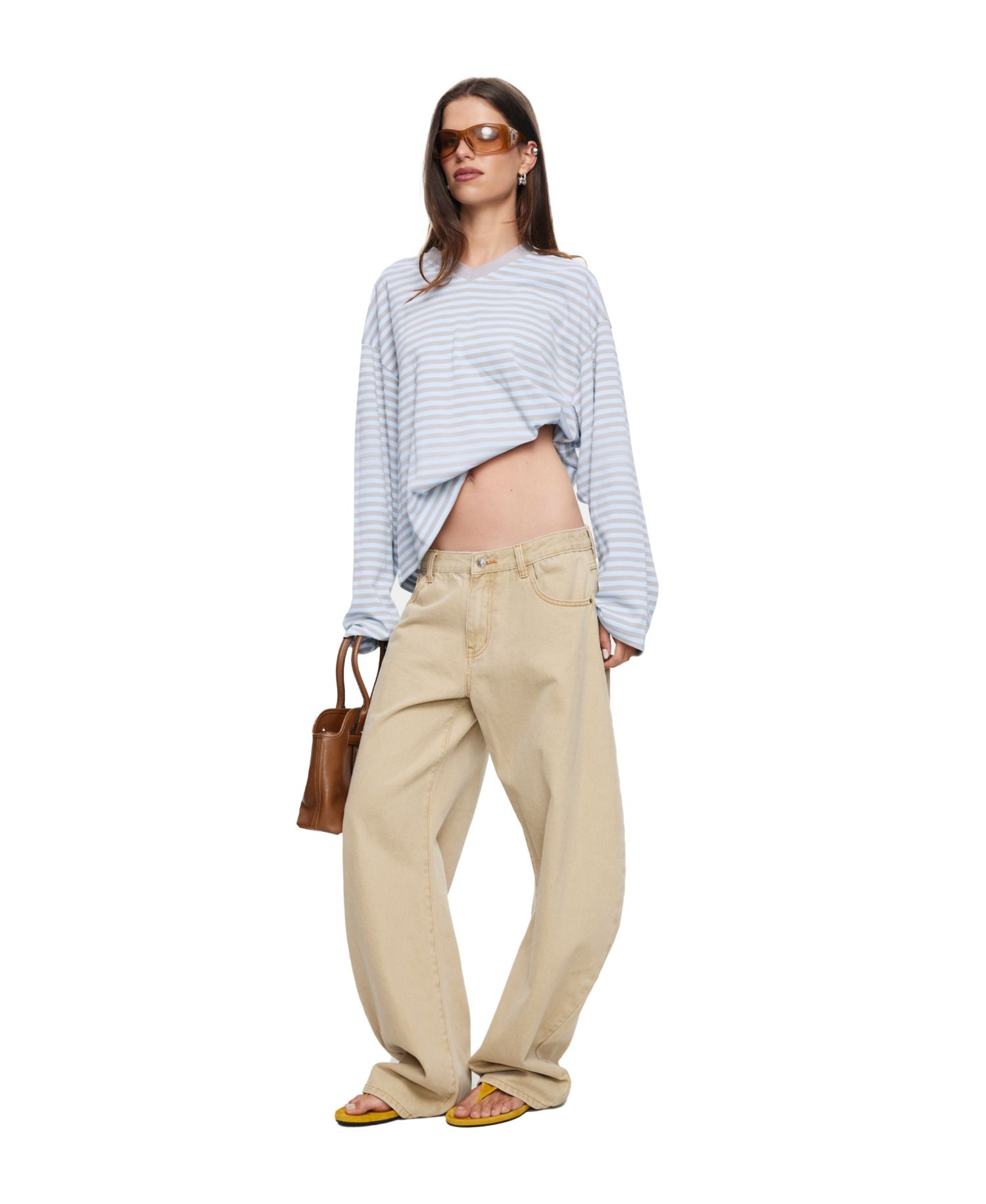 Women's Bloom Striped V-Neck Long-Sleeve T-Shirt
